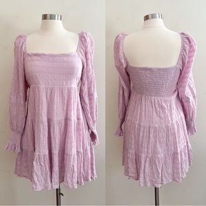 Lush Long Sleeve Babydoll Dress